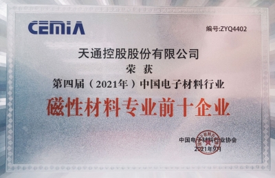 2021年中国电子资料行业磁性资料专业前十
